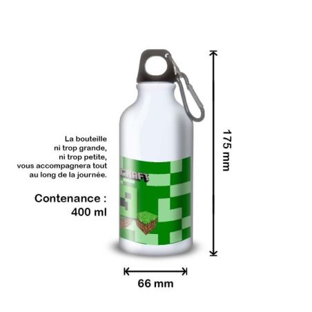 Gourde Alu et Thermos Minecraft Logo landscape Gourde Alu et Thermos Minecraft Logo landscape