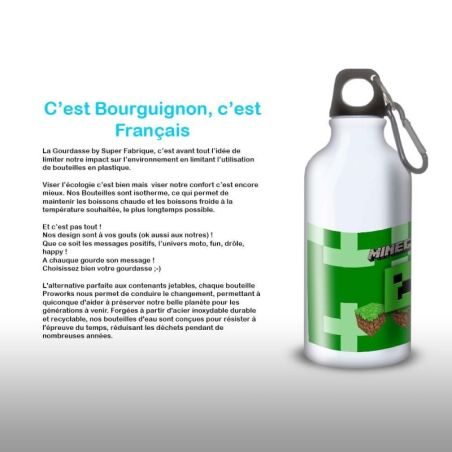 Gourde Alu et Thermos Minecraft Logo landscape Gourde Alu et Thermos Minecraft Logo landscape