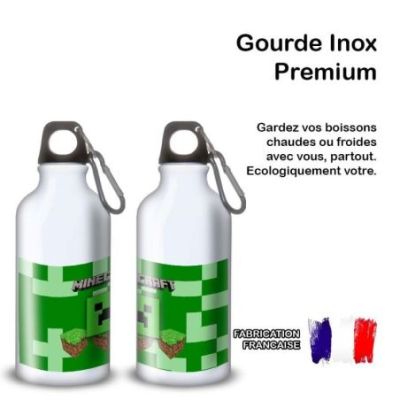 Gourde Alu et Thermos Minecraft Logo landscape