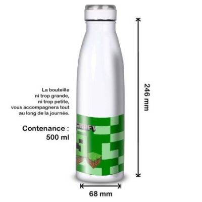Gourde Alu et Thermos Minecraft Logo landscape