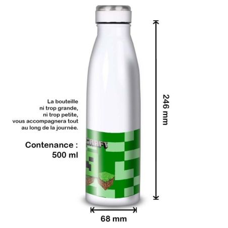 Gourde Alu et Thermos Minecraft Logo landscape Gourde Alu et Thermos Minecraft Logo landscape