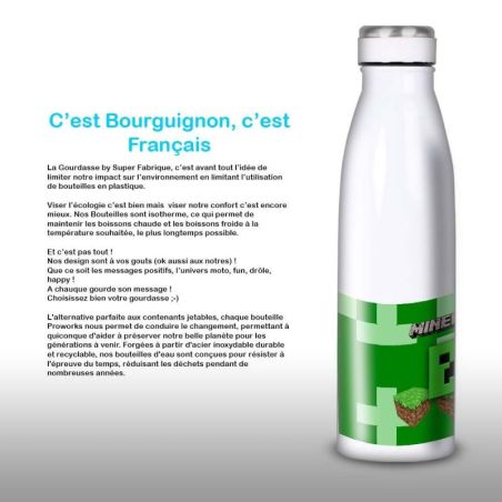 Gourde Alu et Thermos Minecraft Logo landscape Gourde Alu et Thermos Minecraft Logo landscape