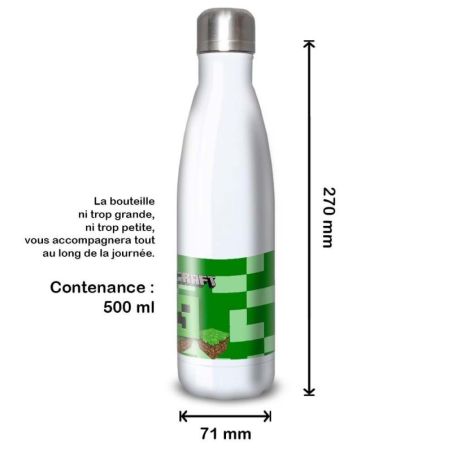Gourde Alu et Thermos Minecraft Logo landscape Gourde Alu et Thermos Minecraft Logo landscape