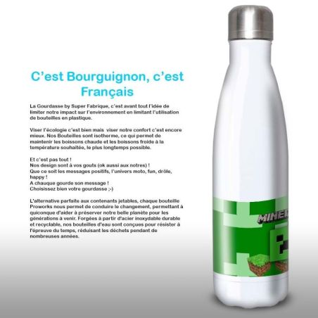 Gourde Alu et Thermos Minecraft Logo landscape Gourde Alu et Thermos Minecraft Logo landscape