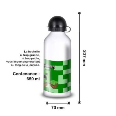 Gourde Alu et Thermos Minecraft Logo landscape
