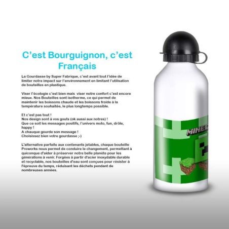Gourde Alu et Thermos Minecraft Logo landscape Gourde Alu et Thermos Minecraft Logo landscape