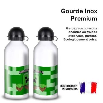 Gourde Alu et Thermos Minecraft Logo landscape