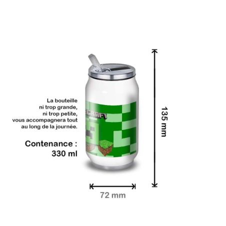 Gourde Alu et Thermos Minecraft Logo landscape Gourde Alu et Thermos Minecraft Logo landscape