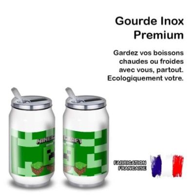 Gourde Alu et Thermos Minecraft Logo landscape