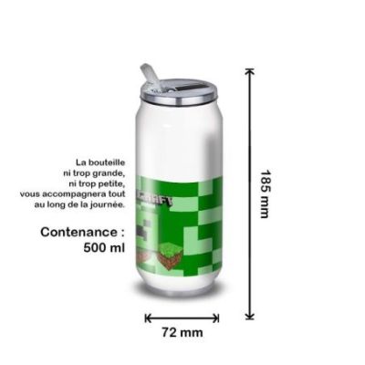 Gourde Alu et Thermos Minecraft Logo landscape