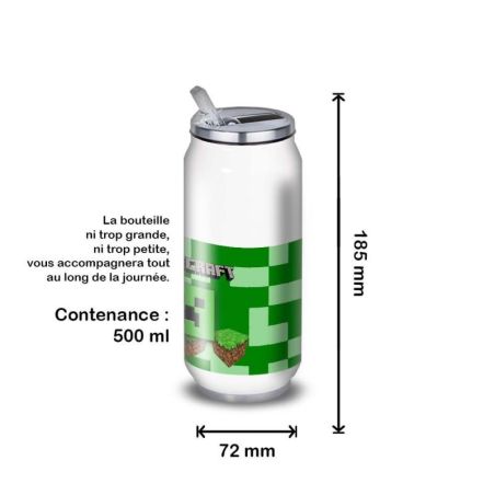 Gourde Alu et Thermos Minecraft Logo landscape Gourde Alu et Thermos Minecraft Logo landscape
