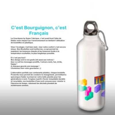 Gourde Alu et Thermos Tetris Logo