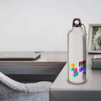 Gourde Alu et Thermos Tetris Logo