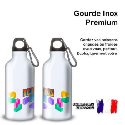 Gourde Alu et Thermos Tetris Logo