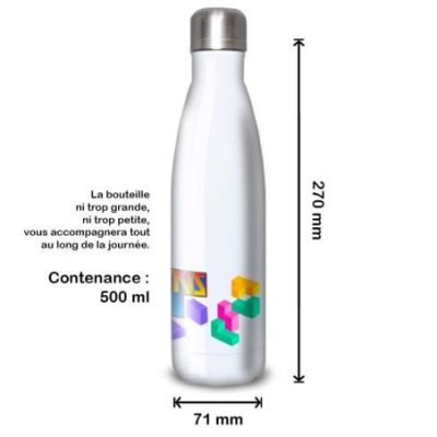 Gourde Alu et Thermos Tetris Logo