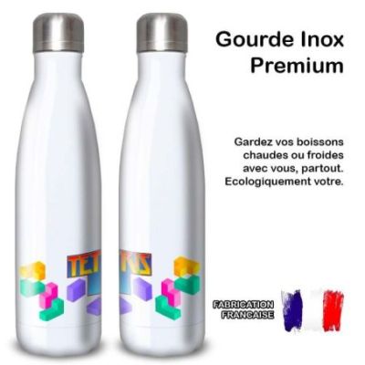 Gourde Alu et Thermos Tetris Logo