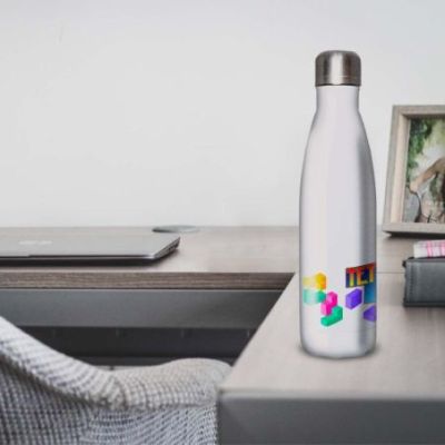 Gourde Alu et Thermos Tetris Logo