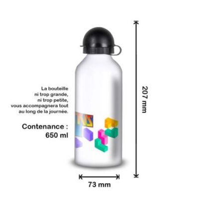 Gourde Alu et Thermos Tetris Logo