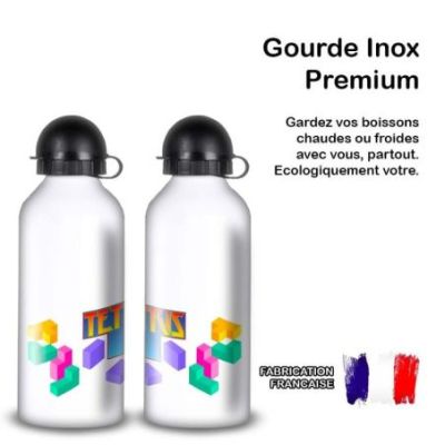 Gourde Alu et Thermos Tetris Logo