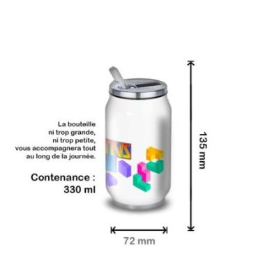 Gourde Alu et Thermos Tetris Logo