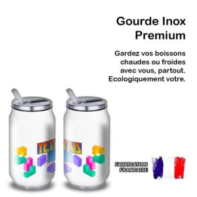 Gourde Alu et Thermos Tetris Logo
