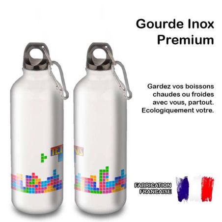 Gourde Alu et Thermos Tetris fun Gourde Alu et Thermos Tetris fun