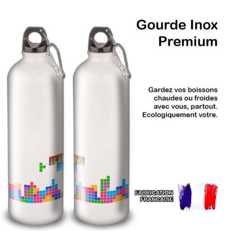 Gourde Alu et Thermos Tetris fun Gourde Alu et Thermos Tetris fun