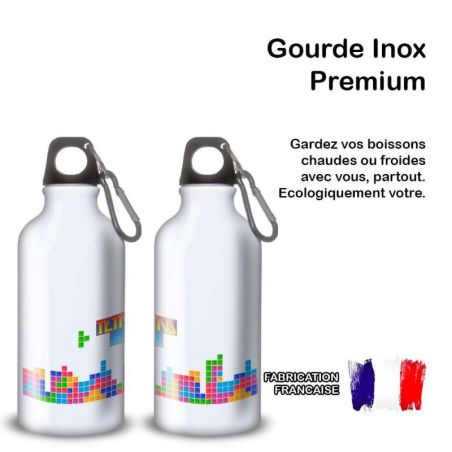 Gourde Alu et Thermos Tetris fun Gourde Alu et Thermos Tetris fun