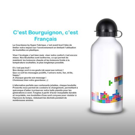 Gourde Alu et Thermos Tetris fun Gourde Alu et Thermos Tetris fun