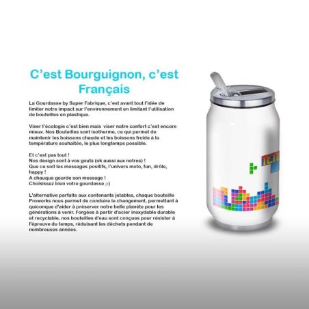 Gourde Alu et Thermos Tetris fun Gourde Alu et Thermos Tetris fun