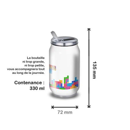 Gourde Alu et Thermos Tetris fun Gourde Alu et Thermos Tetris fun