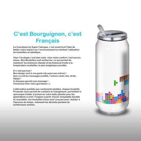 Gourde Alu et Thermos Tetris fun Gourde Alu et Thermos Tetris fun