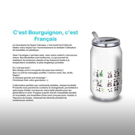 Gourde Alu et Thermos Panda joy Gourde Alu et Thermos Panda joy