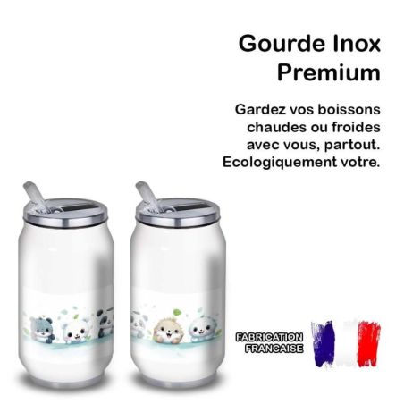 Gourde Alu et Thermos Panda and Friends Gourde Alu et Thermos Panda and Friends
