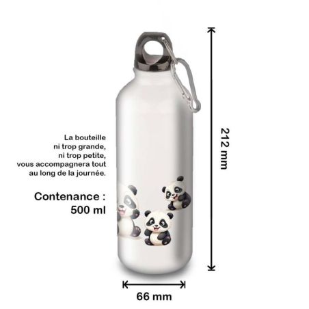 Gourde Alu et Thermos Pandas Fun