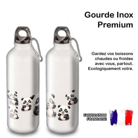 Gourde Alu et Thermos Pandas Fun Gourde Alu et Thermos Pandas Fun