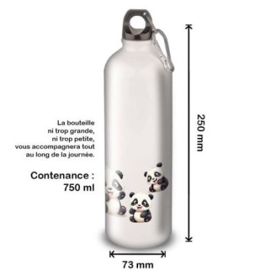 Gourde Alu et Thermos Pandas Fun