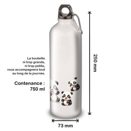 Gourde Alu et Thermos Pandas Fun Gourde Alu et Thermos Pandas Fun