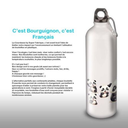 Gourde Alu et Thermos Pandas Fun Gourde Alu et Thermos Pandas Fun
