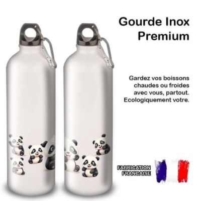 Gourde Alu et Thermos Pandas Fun