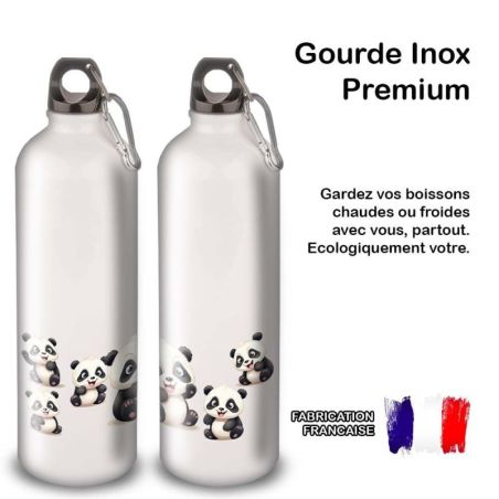 Gourde Alu et Thermos Pandas Fun Gourde Alu et Thermos Pandas Fun