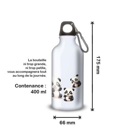 Gourde Alu et Thermos Pandas Fun Gourde Alu et Thermos Pandas Fun