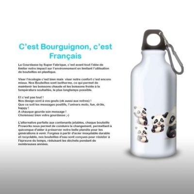 Gourde Alu et Thermos Pandas Fun