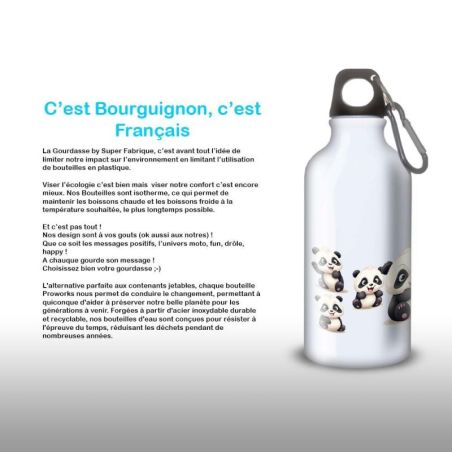 Gourde Alu et Thermos Pandas Fun Gourde Alu et Thermos Pandas Fun