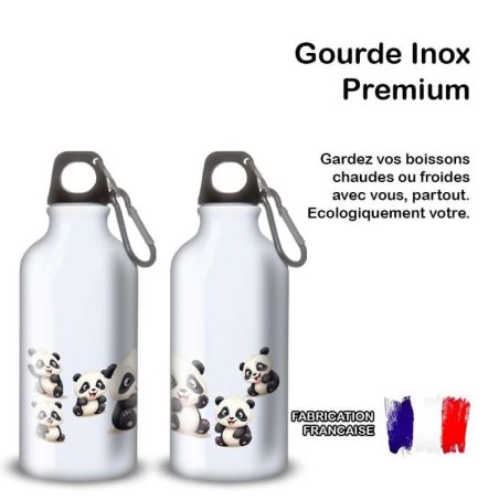 Gourde Alu et Thermos Pandas Fun Gourde Alu et Thermos Pandas Fun