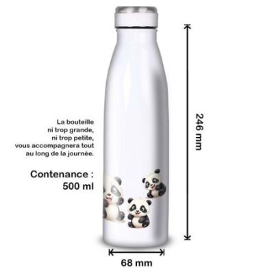 Gourde Alu et Thermos Pandas Fun