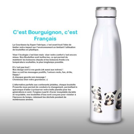 Gourde Alu et Thermos Pandas Fun Gourde Alu et Thermos Pandas Fun