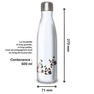 Gourde Alu et Thermos Pandas Fun
