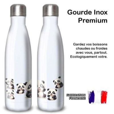 Gourde Alu et Thermos Pandas Fun