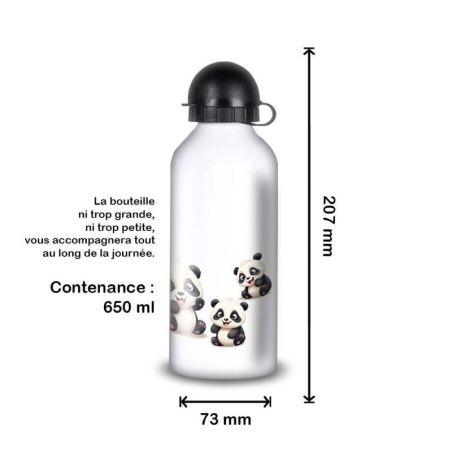 Gourde Alu et Thermos Pandas Fun Gourde Alu et Thermos Pandas Fun